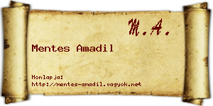 Mentes Amadil névjegykártya